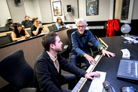 Stewart at Electronic Recording Studio with Film Students 4/15/24